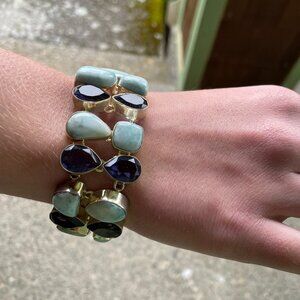 Sterling silver gem stone bracelet